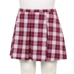 Juniors' Plus Size SO® Pleated Flare Mini Skirt -Cheap SO Store 5559786 Lilac Plaid