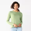 Juniors' SO® Essential Crewneck Long Sleeve Top -Cheap SO Store 5568567 Eren Jade
