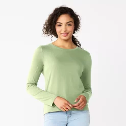 Juniors' SO® Essential Crewneck Long Sleeve Top