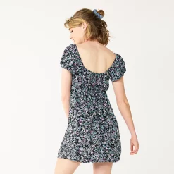 Juniors' SO® Front-Tie Keyhole Cutout Fit And Flare Mini Dress -Cheap SO Store 5571039 ALT