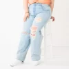 Juniors' Plus Size SO® Super High Rise Baggy Jeans 2 Juniors' Plus Size SO® Super High Rise Baggy Jeans -Cheap SO Store 5573284 Light Destructed