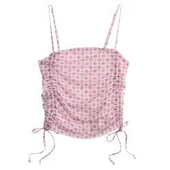 Juniors' SO® Side Cinched Cropped Print Cami -Cheap SO Store 5575432 ALT5