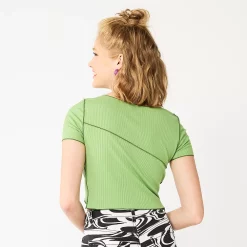 Juniors' SO® Cropped Contrast Seam Top 8 Juniors' SO® Cropped Contrast Seam Top -Cheap SO Store 5579383 ALT