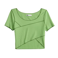 Juniors' SO® Cropped Contrast Seam Top 9 Juniors' SO® Cropped Contrast Seam Top -Cheap SO Store 5579383 ALT5