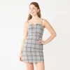 Juniors' SO® Front Notch Plaid Mini Dress