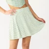 Juniors' SO® Skater Mini Skirt -Cheap SO Store 5582114 Green Aqua Check