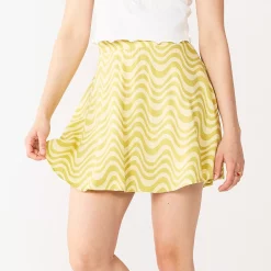 Juniors' SO® Skater Mini Skirt 10 Juniors' SO® Skater Mini Skirt -Cheap SO Store 5582114 Lime Waves