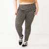 Juniors' Plus Size SO® High-Rise Ponte Leggings -Cheap SO Store 5583886 Brown Plaid