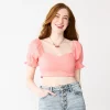 Juniors' SO® Cropped Sweetheart Top -Cheap SO Store 5585603 Coral Shore