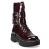 SO® Bookcase Women's Platform Combat Boots -Cheap SO Store 5590145 Burgundy