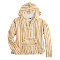 Juniors' SO® Lace-Up Drawstring Hoodie -Cheap SO Store 5591779 ALT5