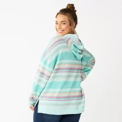 Juniors' Plus Size SO® Lace-Up Drawstring Hoodie -Cheap SO Store 5591833 ALT