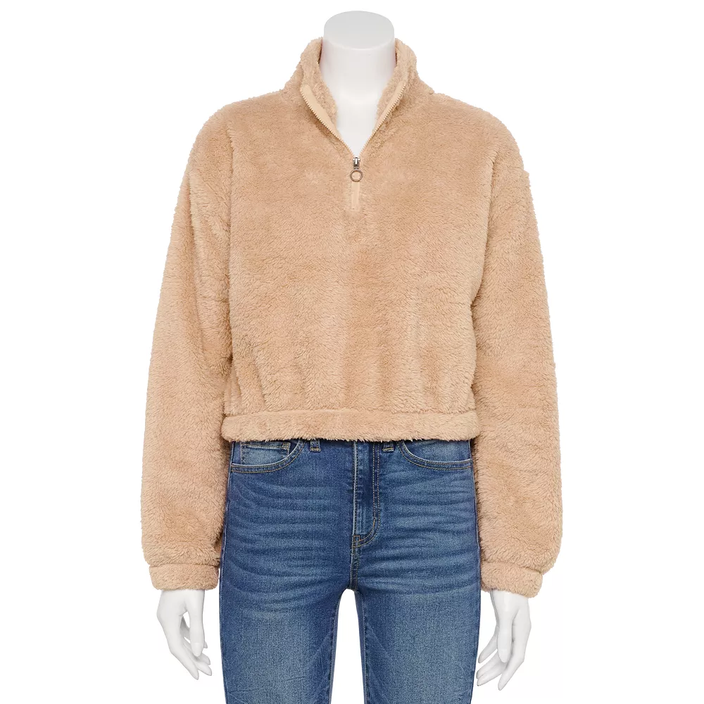 Juniors' SO® Sherpa Quarter-Zip Pullover 4 Juniors' SO® Sherpa Quarter-Zip Pullover - Image 2