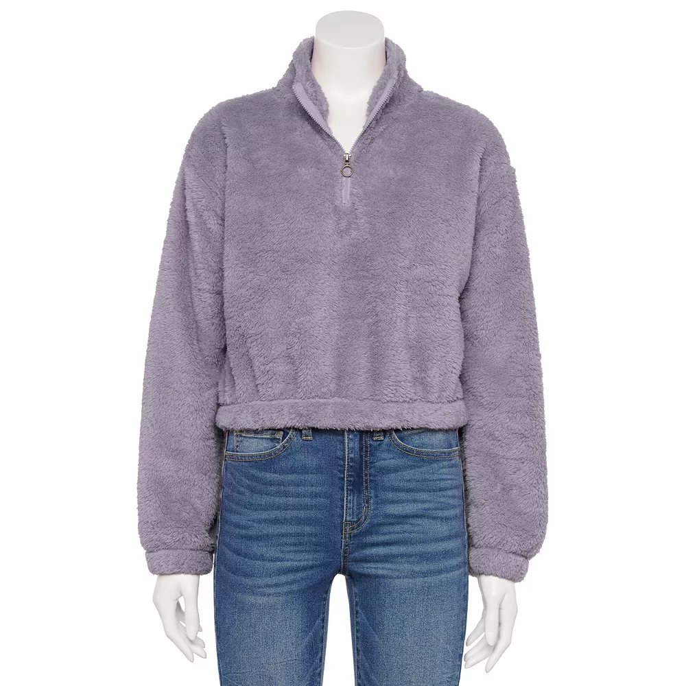 Juniors' SO® Sherpa Quarter-Zip Pullover 8 Juniors' SO® Sherpa Quarter-Zip Pullover - Image 6