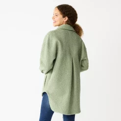 Juniors' SO® Oversized Teddy Sherpa Shacket -Cheap SO Store 5635419 ALT