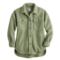 Juniors' SO® Oversized Teddy Sherpa Shacket -Cheap SO Store 5635419 ALT5