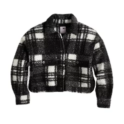 Juniors' SO® Cropped Shacket -Cheap SO Store 5635421 ALT5