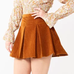 Juniors' SO® Pleated High-Rise Mini Skirt 22 Juniors' SO® Pleated High-Rise Mini Skirt -Cheap SO Store 5636560 Copper Rose Corduroy