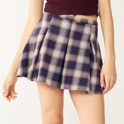 Juniors' SO® Pleated High-Rise Mini Skirt 20 Juniors' SO® Pleated High-Rise Mini Skirt -Cheap SO Store 5636560 Navy White Plaid
