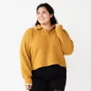 Juniors' Plus Size SO® Polo Pullover Sweater -Cheap SO Store 5653768 Light Bronze