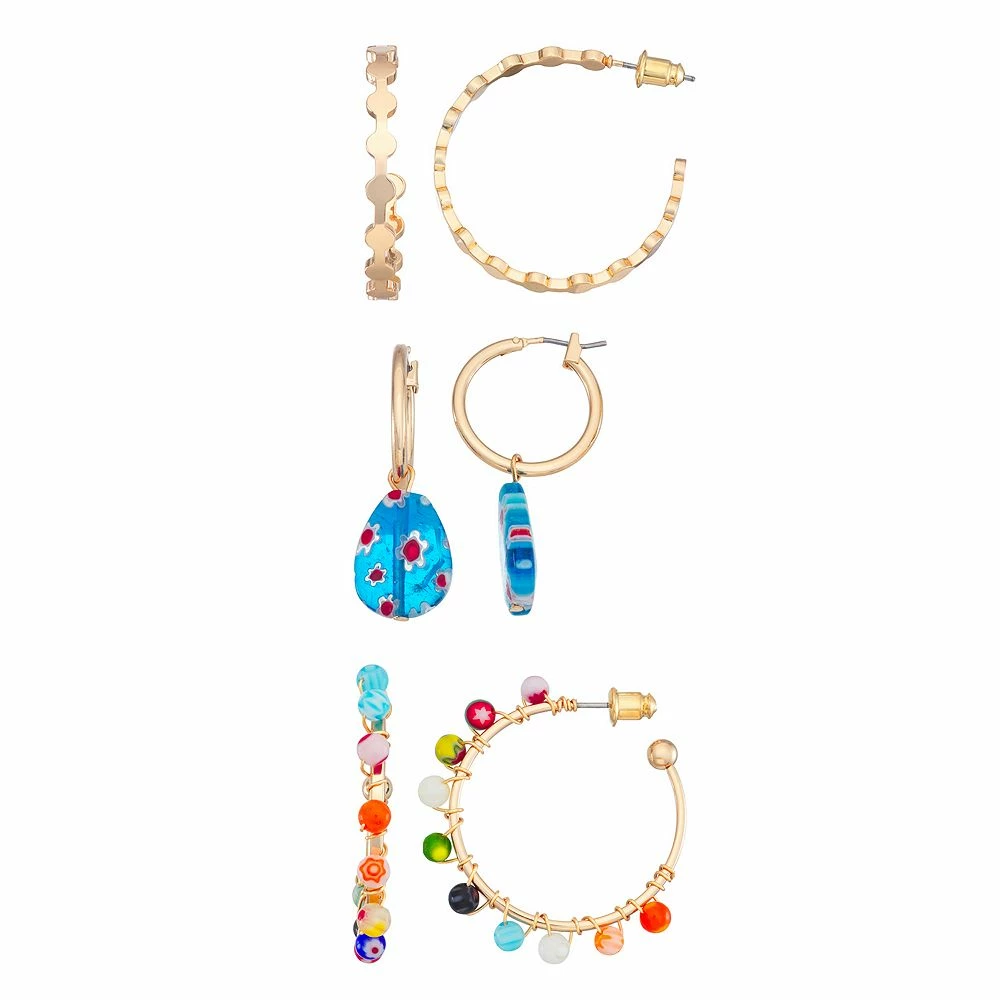 SO® Trio Millefiori 3 Earring Set 2 SO® Trio Millefiori 3 Earring Set