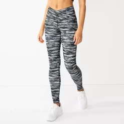 Juniors' SO® High-Rise Crossover Sporty Leggings -Cheap SO Store 5662893 Black Space Dye