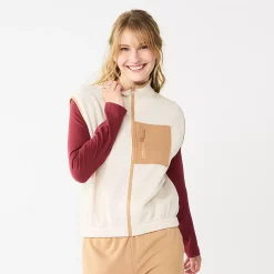 Juniors' SO® Sherpa Vest -Cheap SO Store 5675921 English Cream