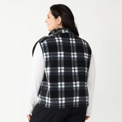 Juniors' Plus Size SO® Cozy Sherpa Zip-Up Vest -Cheap SO Store 5676291 ALT