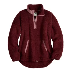 Juniors' SO® Quarter Zip Sherpa Jacket -Cheap SO Store 5686355 ALT5