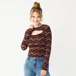 Juniors' SO® Graphic Tee -Cheap SO Store 5692344 Brown Multi