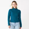 Juniors' SO® Cozy Mockneck Top 2 Juniors' SO® Cozy Mockneck Top -Cheap SO Store 5703731 Mystery Teal