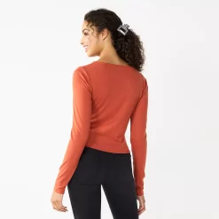 Juniors' SO® Cropped Seam Top -Cheap SO Store 5738968 ALT