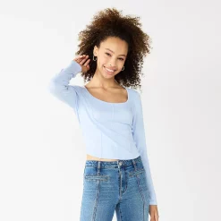 Juniors' SO® Cropped Seam Top -Cheap SO Store 5738968 Baron River