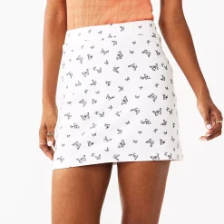 Juniors' SO® Slit Mini Skirt -Cheap SO Store 5858586 White Butterfly