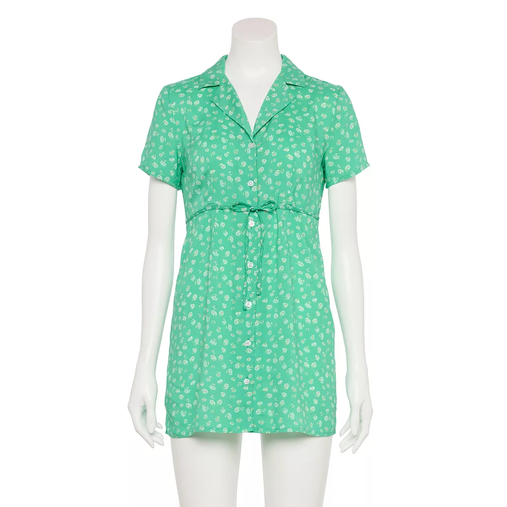 Juniors' SO® Collared Button Front Shirtdress 4 Juniors' SO® Collared Button Front Shirtdress - Image 2