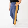 Juniors' Plus Size SO® Oversized High-Rise Boyfriend Joggers -Cheap SO Store 6142525 Blue Colorblock