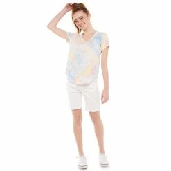 Juniors' SO® Favorite V-Neck Short Sleeve Tee -Cheap SO Store 6171841 ALT4